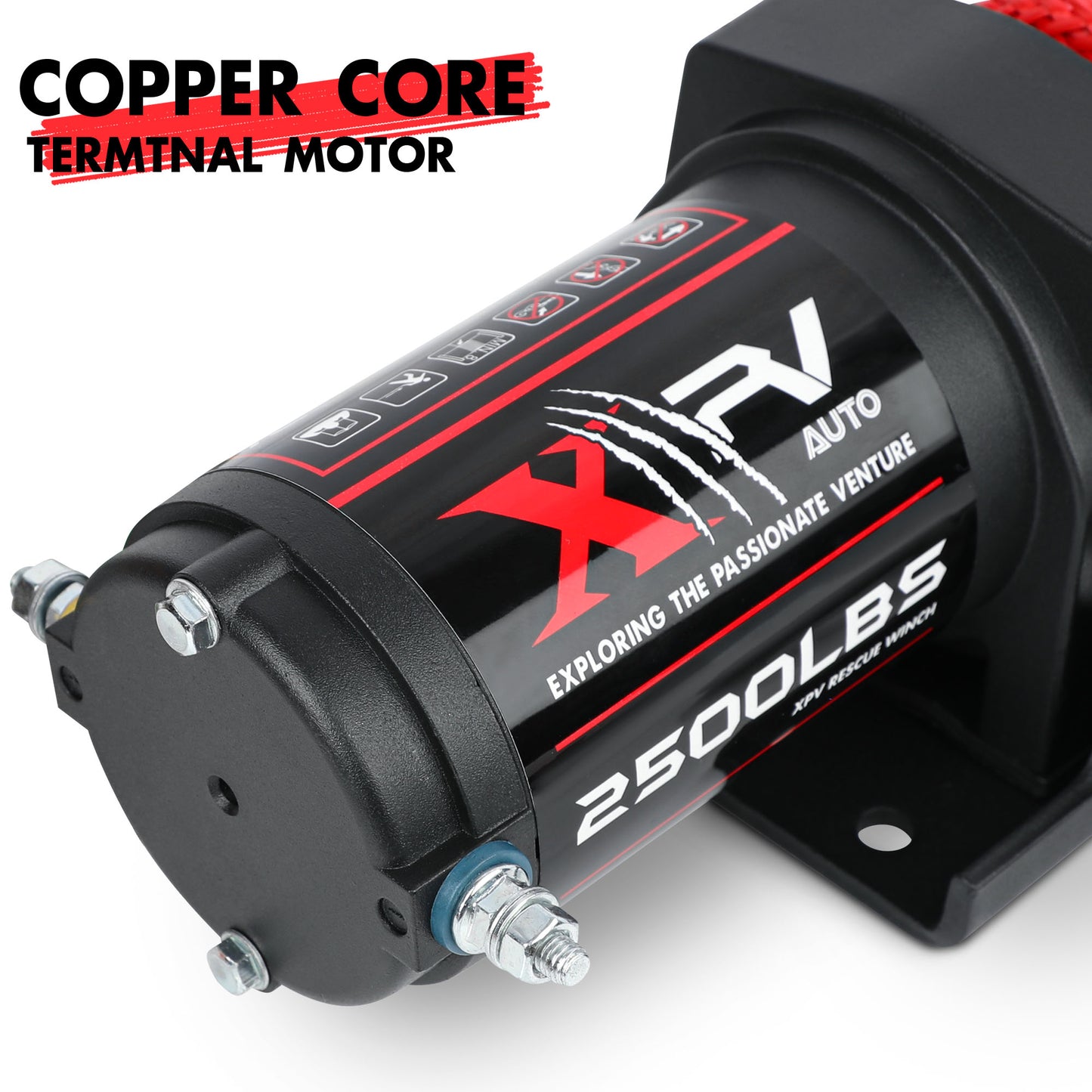 2500lbs Synthetic Winch