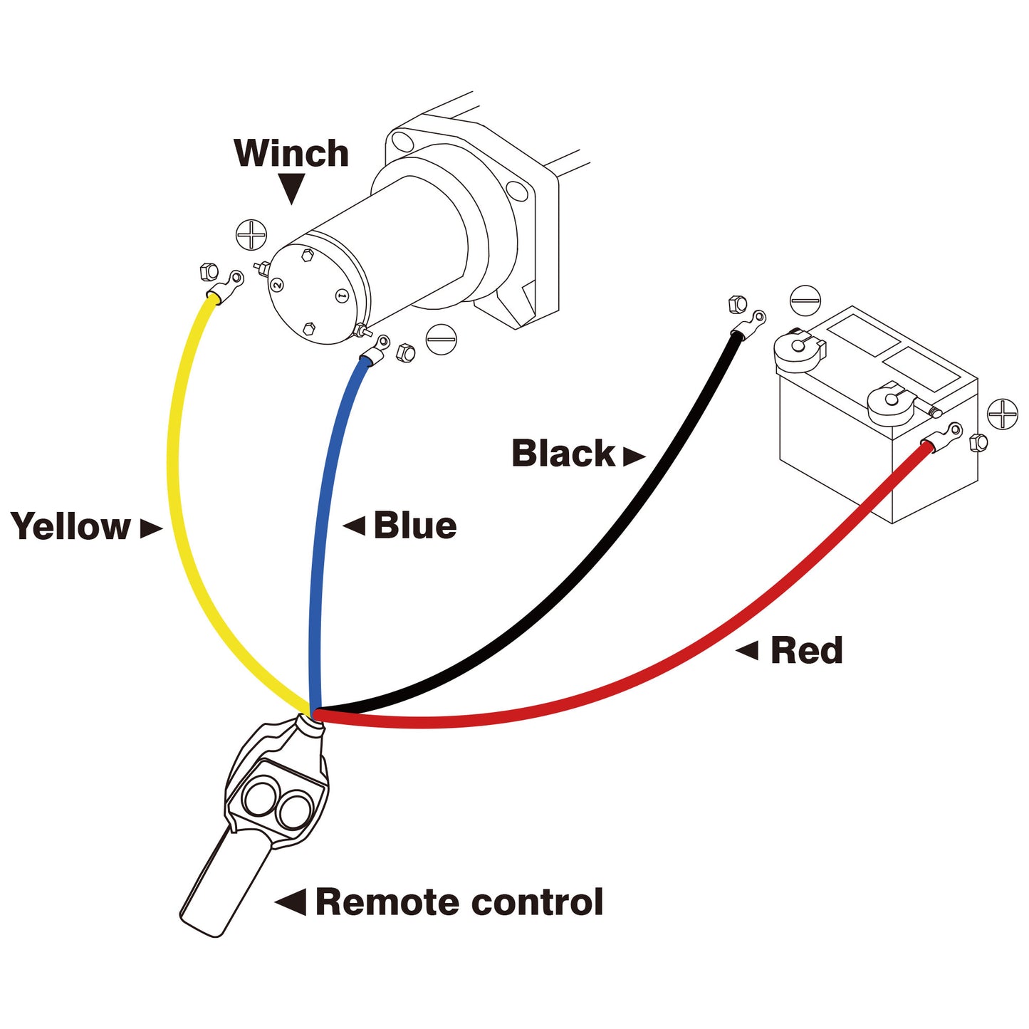 2500lbs Synthetic Winch